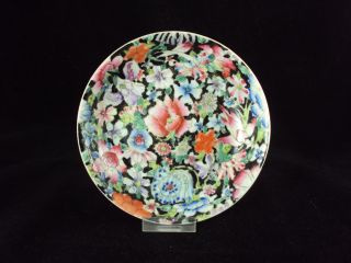 A Perfect Chinese Porcelain Little Plate Mille - Fleurs,  Marked photo