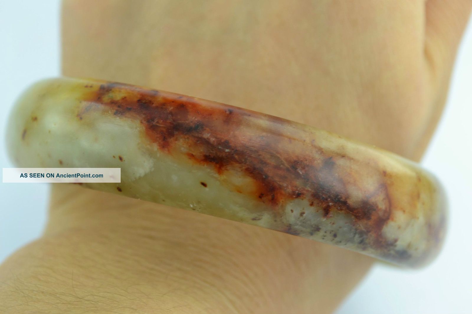 China Collectibles Old Decorated Wonderful Handwork Jade Burnish Bracelet ++++++ Uncategorized photo