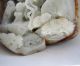 1125g Chinese Hetian Jade Carved Pine Trees Old Man Children Statue Other photo 6