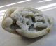 1125g Chinese Hetian Jade Carved Pine Trees Old Man Children Statue Other photo 8