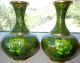 Pair Of Antique Japanese Cloisonne Vases Vases photo 1