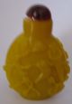 Rare Antique Peking Glass Carved Eight Immortals ' Ware Snuff Bottle Snuff Bottles photo 1