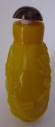Rare Antique Peking Glass Carved Eight Immortals ' Ware Snuff Bottle Snuff Bottles photo 2