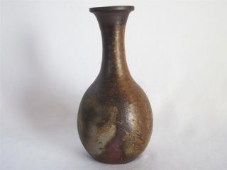 Japanese Vintage Bizen Ware Vase W/sign; Tasteful Glaze/ 449 photo