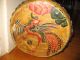 Old 19thc?? Qing Dy Chinese Painted Drum - Painting Dragon And Phoenix - Leather Other photo 1