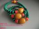 Js691 Rare,  Chinese Tibetan Turquoise + Beeswax Amulet Pendant Other photo 1