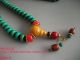 Js691 Rare,  Chinese Tibetan Turquoise + Beeswax Amulet Pendant Other photo 3