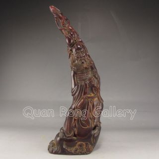 Chinese Ox Horn Statue - Buddhism Luohan Nr photo