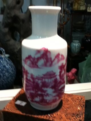 White Procelain Powder Color Vase photo
