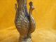 Chinese Copper Vivid Double - Head Peafowl Vase Exquisite Unique Style 2 Vases photo 4