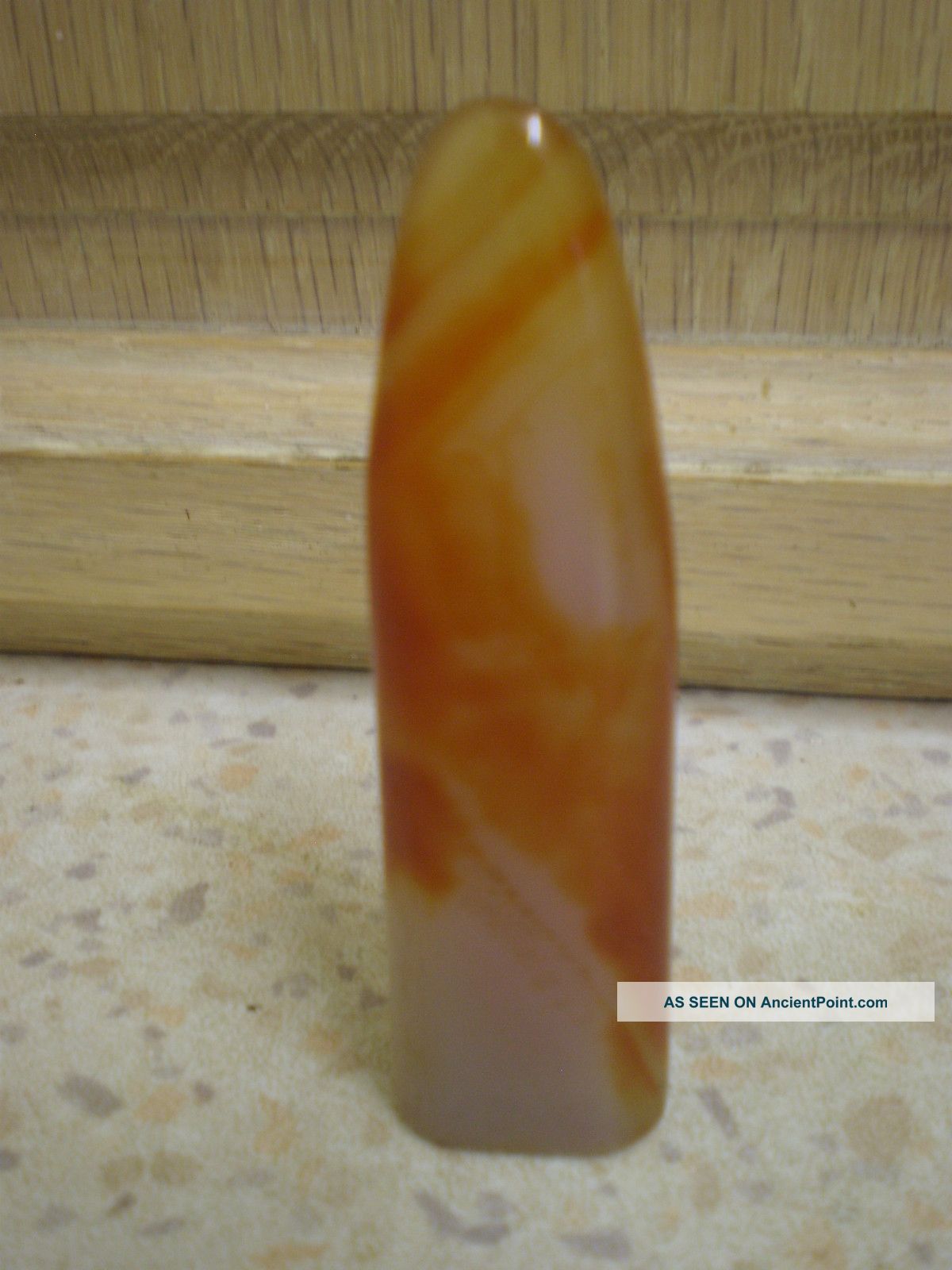 Amber Polished Finger From China - - - 6.  8cm X 18mm X 17mm Jade/ Hardstone photo