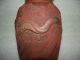 Antique Japanese Terra Cotta Tokoname Red Ware Baluster - Form Dragon Vase Vases photo 3