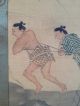 146 ~two Working Men~ Japanese Antique Hanging Scroll Paintings & Scrolls photo 3