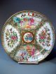 A Pair Of Chinese Rose Medallion Plates Figural,  Flower & Avian Decor Ca.  19th C Plates photo 1