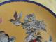 Plate Bird Yellow Porcelain Ceramic Chinese Old Ancient Plates photo 2
