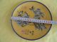 Plate Bird Yellow Porcelain Ceramic Chinese Old Ancient Plates photo 3