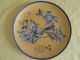 Plate Bird Yellow Porcelain Ceramic Chinese Old Ancient Plates photo 6