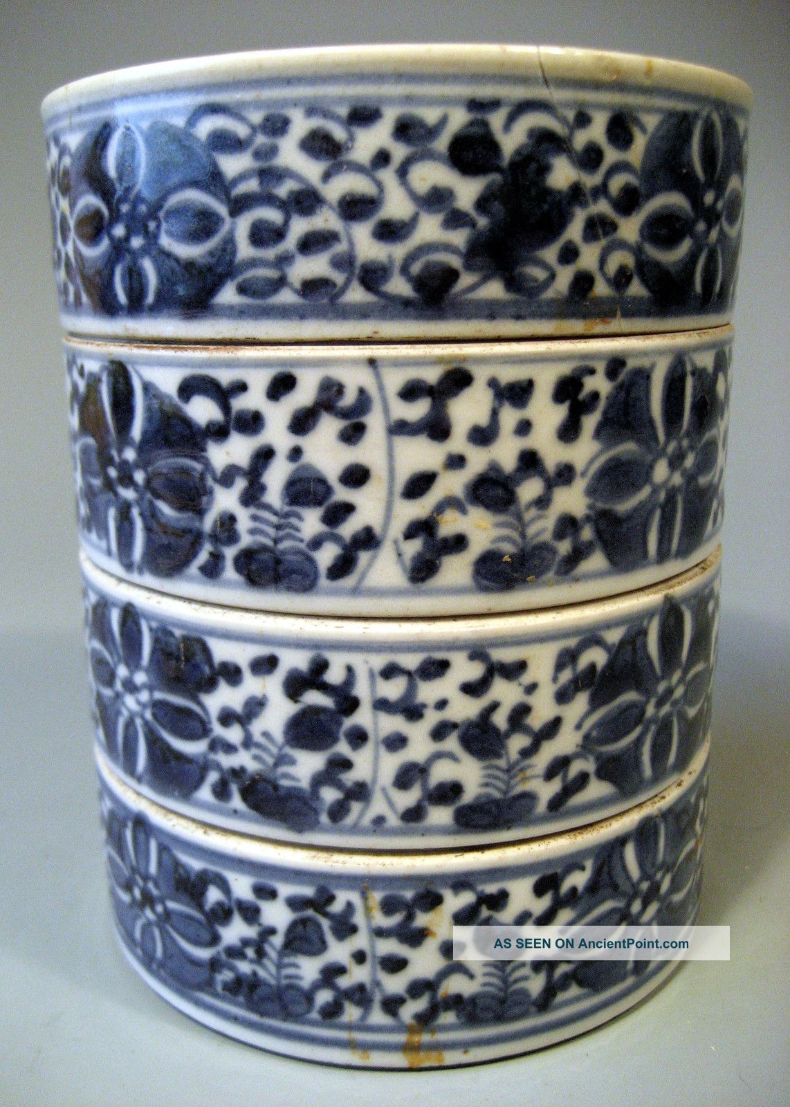 China Chinese Four Tier Stacking Rice/food Box Container Ca.  Early 20th C. Bowls photo