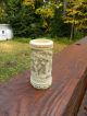Antique Chinese Carved Faux Ivory Ox Bone Jar Urn Boxes photo 5