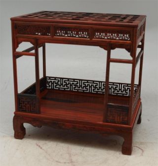 Miniature Chinese Carved Rosewood Bed - Apprentice Furniture photo