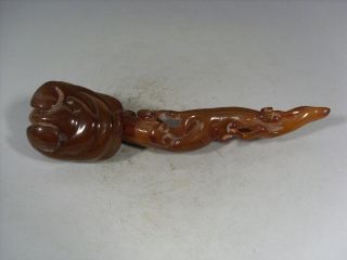 Chinese Rare Ox Horn Carved Ruyi photo