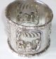 Antique Chinese Export Solid Silver Napkin Ring Figural Chinese Scenes C1890 Other photo 3