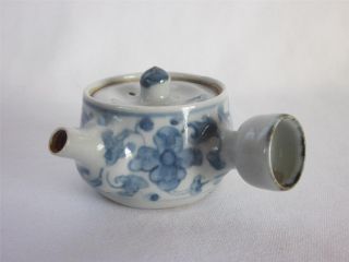 Japanese Pottery Vintage Teapot/ Blue & White/ Tasteful Style/ 226 photo