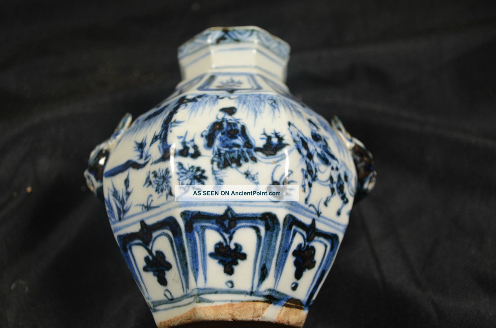 Chinese Antiques Blue And White Small Vase Vases photo