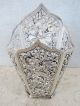 Antique Chinese Silver Sterling Pierced Repousse Engraved Small Vase 43gr.  Signed Vases & Urns photo 1