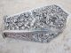 Antique Chinese Silver Sterling Pierced Repousse Engraved Small Vase 43gr.  Signed Vases & Urns photo 6