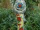 Lovely Cloisonne Lady Figure Holding Fan On Wooden Stand,  Traditional Costume Cloisonne photo 3