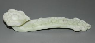 Ancient Chinese Hetian Jade Hand - Carved Statue (jade Ruyi) Mean Lucky 5.  5inch photo