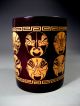 China Chinese Carved Bamboo Black Lacquered Figural Brush Pot Ca.  20th Century Brush Pots photo 1