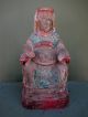 19th Century Chinese Seated Elder - Great Colorful Patina Buddha photo 4