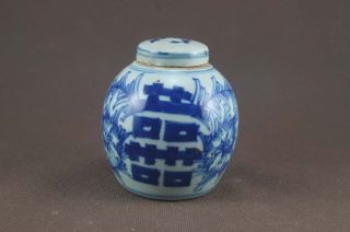 Chinese Blue&white Porcelain,  Xi Word Pot photo