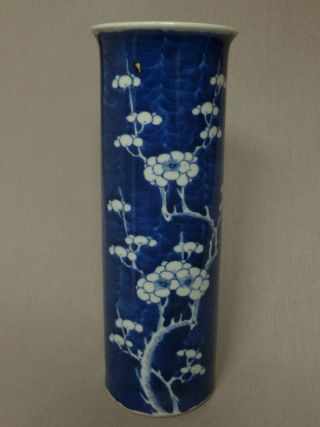 Antique Chinese 19th Century Blue & White Prunus Vase photo