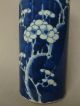 Antique Chinese 19th Century Blue & White Prunus Vase Vases photo 3