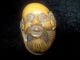 Rare 19th C Carved Faux Ivory Tree Netsuke Hand Carved Head Very Detailed Netsuke photo 5
