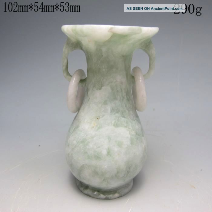 100% Natural Jadeite Jade Vase Nr/nc1854 Vases photo