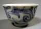 China Chinese Blue & White Lotus Decor Porcelain Wine Cup Ca.  18 - 19th C. Glasses & Cups photo 2