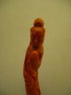 Antique Chinese Carved Natural Red Coral Guanyin Figurine Carving Quan Yin Other photo 1