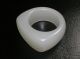 Acoin Old Xinjiang Hetian White Jade Ring 19mm Inside 30mm Outside Vr Vf Rings photo 2