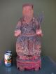 19th Century Chinese Figure Seated On Chair With Long Beard - Exquisite Carving Buddha photo 1