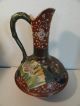 Vintage Antique Chinese Porcelain Ceramic Pitcher Vase 9.  5 Inches Hand Painted Vases photo 1