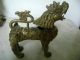 Vintage Asian Chinese Imperial Fu Foo Dog Lion /dragon/brass/ 5 3/4/ Foo Dogs photo 10
