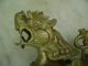 Vintage Asian Chinese Imperial Fu Foo Dog Lion /dragon/brass/ 5 3/4/ Foo Dogs photo 3