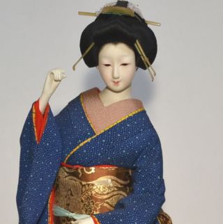 Japanese Old Oiran Geisya Doll 21 Inch photo