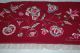 Antique Chinese Vintage Silk Embroidered Floral Hmong Embroidery Red Wall Panel Robes & Textiles photo 3