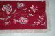 Antique Chinese Vintage Silk Embroidered Floral Hmong Embroidery Red Wall Panel Robes & Textiles photo 4
