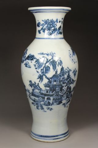 Chinese Old Porcelain Wonderful Handwork Painting Scenery Vase ☆☆☆☆☆ photo